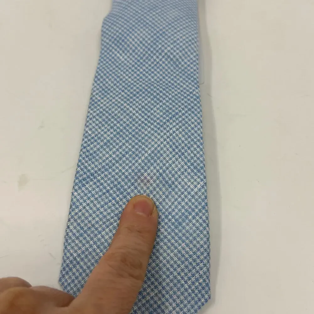Original Penguin by Munsingwear Light Blue Houndstooth Necktie Slim Tie NWT